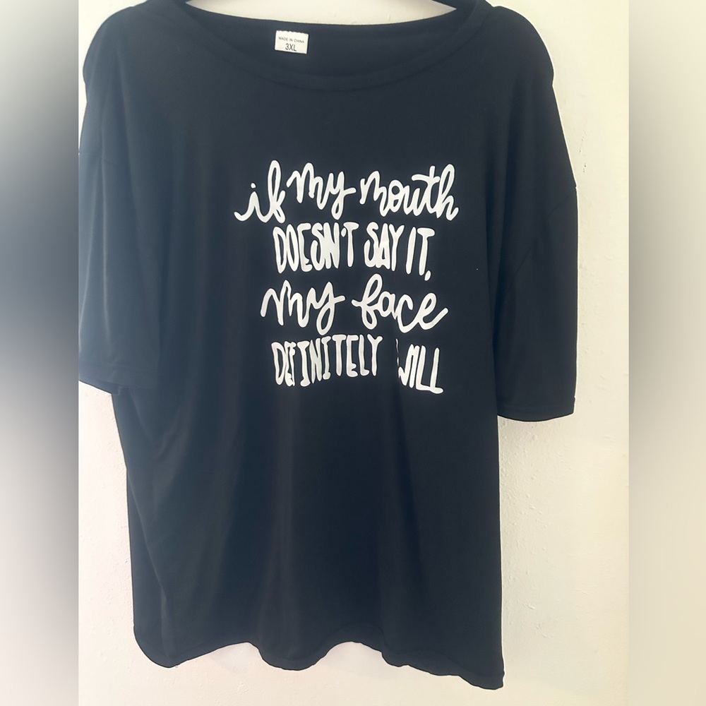 If my mouth doesn’t say it my face definitely will tee